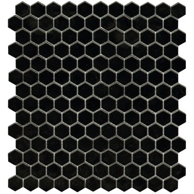 Porcelanosa Air Hexagon Black Mosaic 27.2 x 30.4 cm