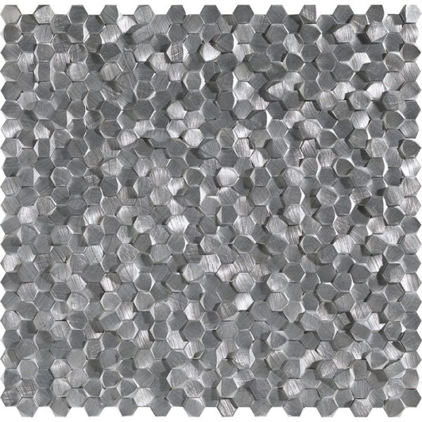 Porcelanosa Gravity Aluminium 3D Hexagon Metal Tile
